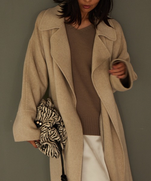 BARNYARDSTORM（バンヤードストーム）の「BARNYARDSTORM / キレイめ2WAYニット（ニット/セーター・レディース・モカ/ホワイト/ブルー・FREE）」の17枚目の写真