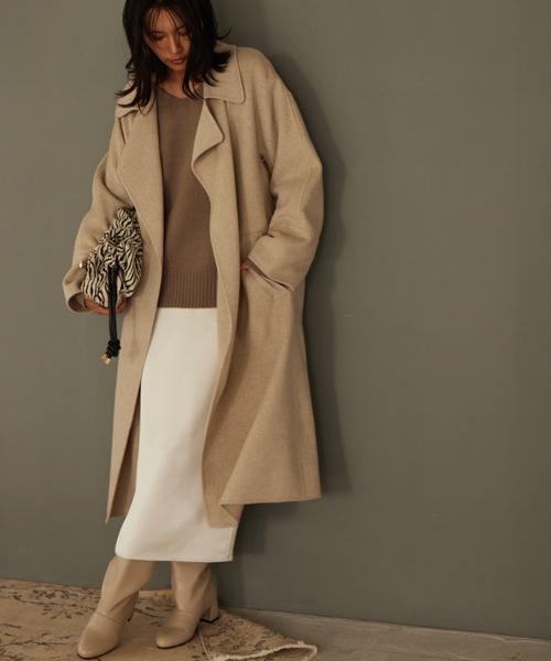 BARNYARDSTORM（バンヤードストーム）の「BARNYARDSTORM / キレイめ2WAYニット（ニット/セーター・レディース・モカ/ホワイト/ブルー・FREE）」の16枚目の写真