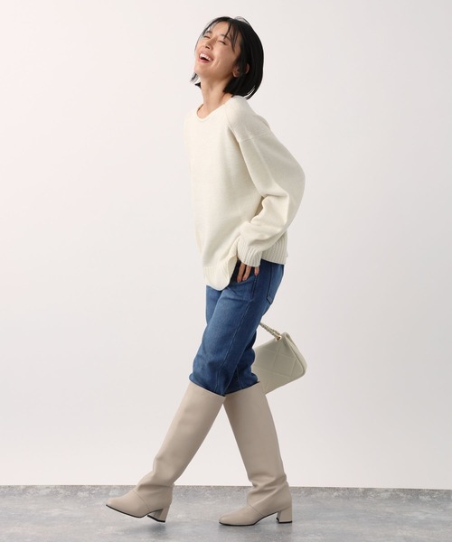 BARNYARDSTORM（バンヤードストーム）の「BARNYARDSTORM / キレイめ2WAYニット（ニット/セーター・レディース・モカ/ホワイト/ブルー・FREE）」の20枚目の写真