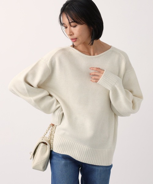 BARNYARDSTORM（バンヤードストーム）の「BARNYARDSTORM / キレイめ2WAYニット（ニット/セーター・レディース・モカ/ホワイト/ブルー・FREE）」の22枚目の写真