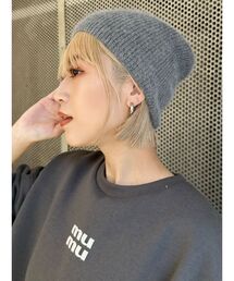 アンゴラ混ビーニー