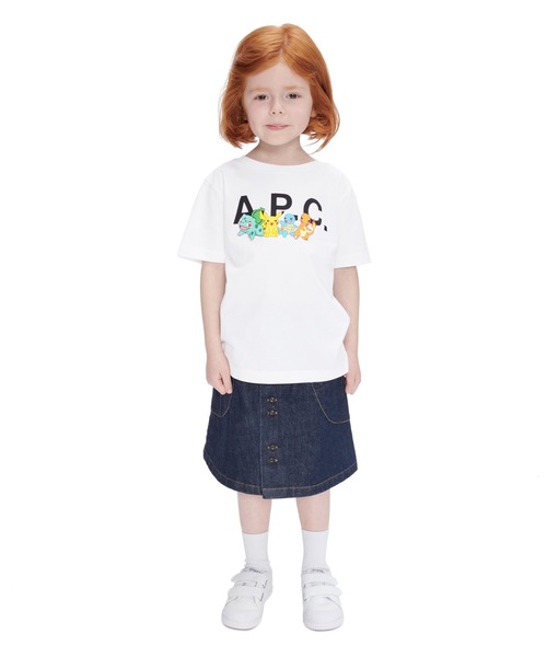 A.P.C.(アーペーセー)の「T-SHIRT KIDS POKEMON/ Tシャツ /A.P.C. x ポケモン(Tシャツ/カットソー・キッズ・ホワイト・6/8/4)」の2枚目の写真