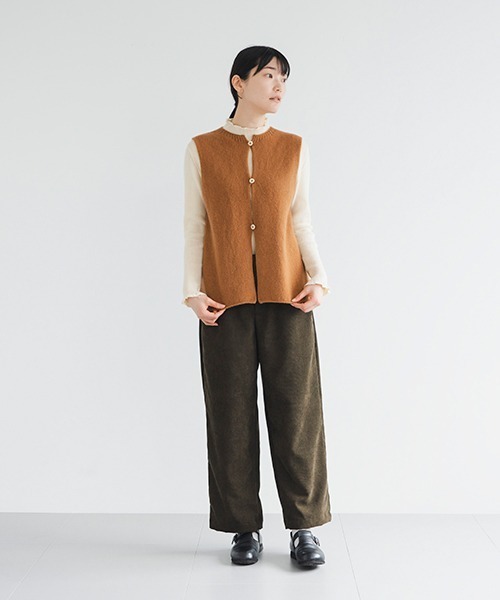 【セール】ラムウールカシミヤオープンベスト（ベスト）｜D（ディー）