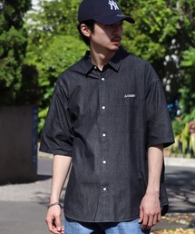 【GERRY/ジェリー】 4.5ozデニム ワンポイント刺繍 ショートスリーブシャツ