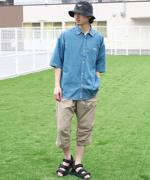 GERRY（ジェリー）の「【GERRY/ジェリー】 4.5ozデニム ワンポイント刺繍 ショートスリーブシャツ（シャツ/ブラウス・メンズ・ブラック/ネイビー/ブルー・LL/L/M）」の12枚目の写真