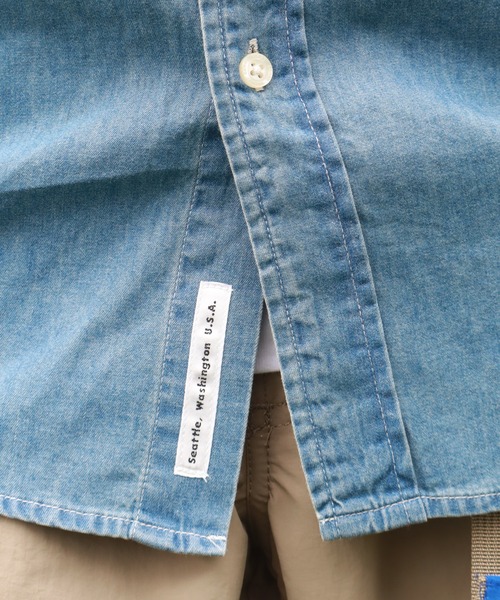 GERRY（ジェリー）の「【GERRY/ジェリー】 4.5ozデニム ワンポイント刺繍 ショートスリーブシャツ（シャツ/ブラウス・メンズ・ブラック/ネイビー/ブルー・LL/L/M）」の10枚目の写真