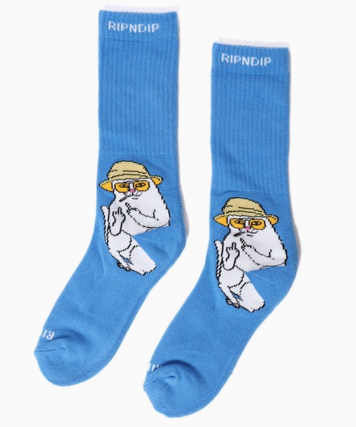RIPNDIP（リップンディップ）の「RIPNDIP/リップンディップ NERMAL S THOMPSON SOCKS 靴下（ソックス/靴下・メンズ・ライトブルー・FREE）」の7枚目の写真