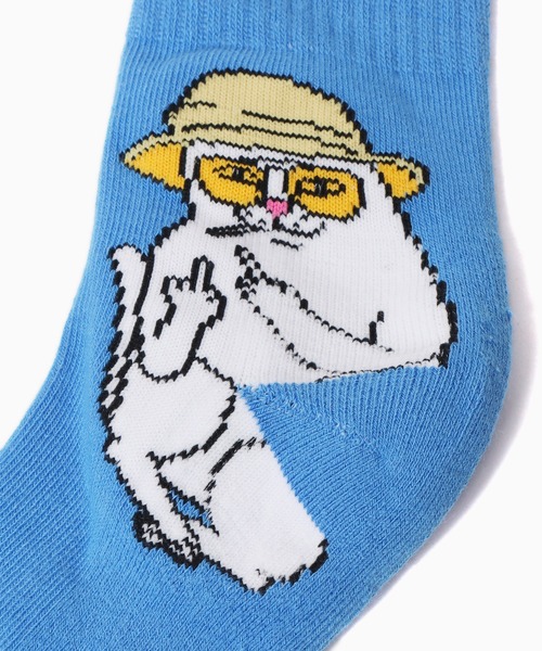 RIPNDIP（リップンディップ）の「RIPNDIP/リップンディップ NERMAL S THOMPSON SOCKS 靴下（ソックス/靴下・メンズ・ライトブルー・FREE）」の3枚目の写真