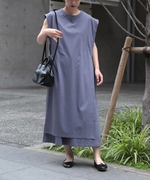 [ OWLEYE by domingo / アウルアイ ] 60/-シルケットスムース レイヤードワンピース