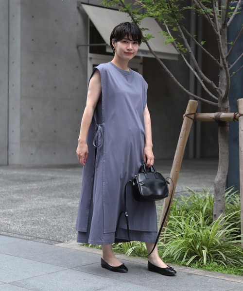 【セール】[ OWLEYE by domingo / アウルアイ ] 60/-シルケットスムース レイヤードワンピース（ワンピース）｜OWLEYE by domingo（アウルアイ バイドミンゴ）