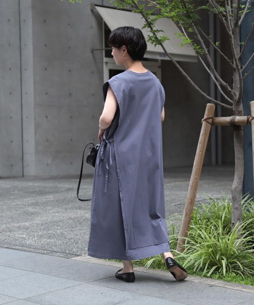 【セール】[ OWLEYE by domingo / アウルアイ ] 60/-シルケットスムース レイヤードワンピース（ワンピース）｜OWLEYE by domingo（アウルアイ バイドミンゴ）