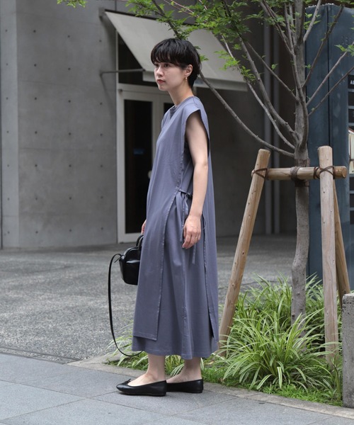 【セール】[ OWLEYE by domingo / アウルアイ ] 60/-シルケットスムース レイヤードワンピース（ワンピース）｜OWLEYE by domingo（アウルアイ バイドミンゴ）