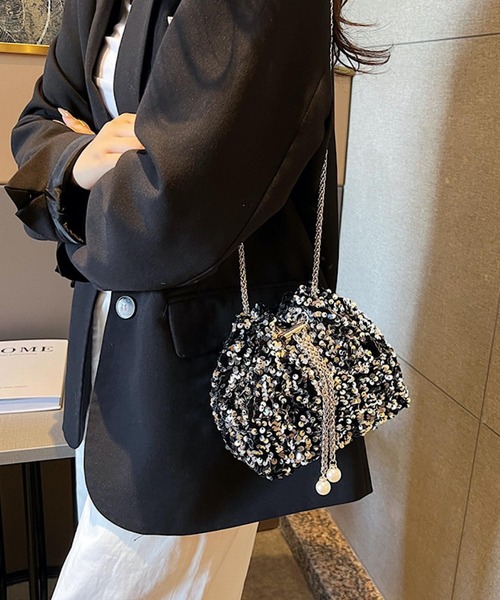 TONE SELECT GOODS(トーンセレクトグッズ)の「urbanfemine./スパンコールショルダーバッグ U7178(ショルダーバッグ・レディース・シルバー/ブラック・FREE)」の10枚目の写真