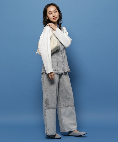 niko and...（ニコアンド）の「デニムビスチェ　DENIM BUSTIER　[niko and ...JEANS 2024SS]（その他トップス・レディース・ライトグレー/ブルー・FREE）」の5枚目の写真