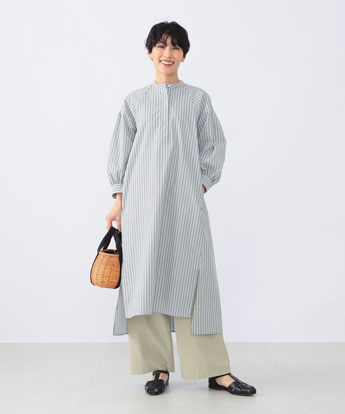■専用■美品 デミルクスビームス 2024SS ギャザースリーブ ワンピース Demi-Luxe BEAMS（デミルクス ビームス）の「Demi-Luxe BEAMS