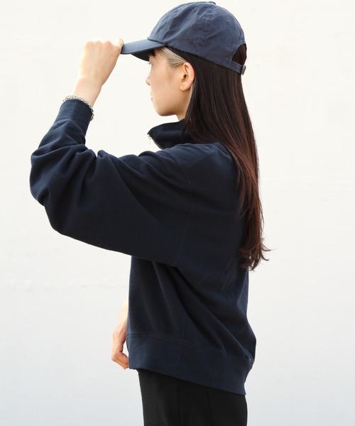 GYMPHLEX(ジムフレックス)の「GYMPHLEX/ジムフレックス ハーフジッププルオーバー HALF ZIP PULLOVER GY-C0321 TRI(スウェット・レディース・ライトベージュ/ダークネイビー/オフホワイト・14)」の17枚目の写真