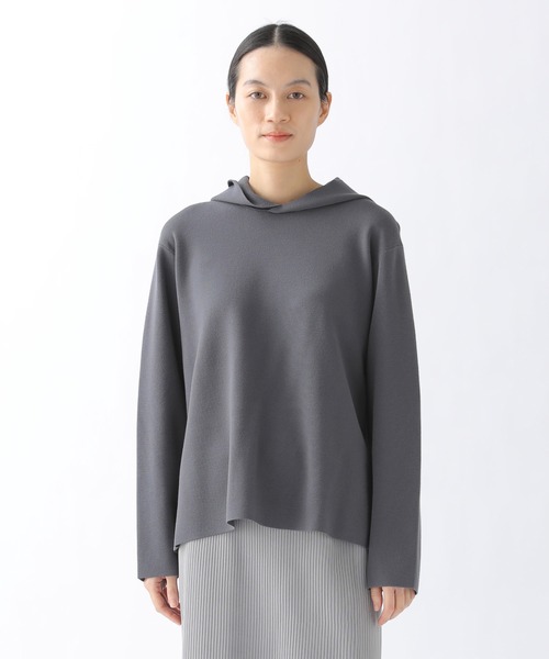 ZUCCa（ズッカ）の「ミラノリブニット / ニットプルオーバー / (O)（ニット/セーター・レディース・ダークグレー/ベージュ/ライトグレー・M size）」の4枚目の写真