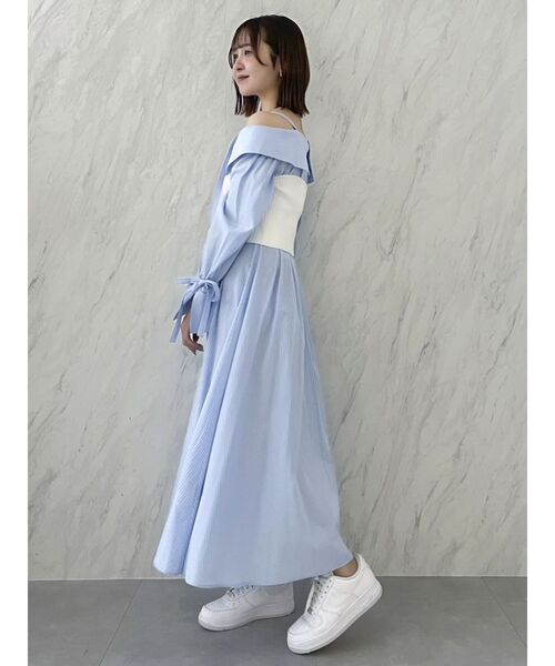 dazzlin（ダズリン）の「ダブルジップニットビスチェ（キャミソール・レディース・ブラック/オフホワイト/オレンジ・FREE）」の19枚目の写真