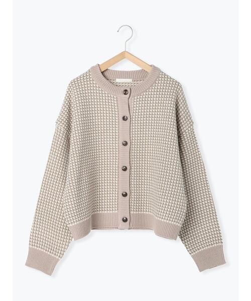 ehka sopo（エヘカソポ）の「幾何柄クルーカーディガン（カーディガン