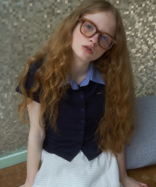 Birthday room(バースデイルーム)の「ブルーライトカットセルフレーム伊達メガネ / blue light cut cell frame glasses(メガネ・レディース・ブラック/ブラウン/クリア・FREE)」の2枚目の写真