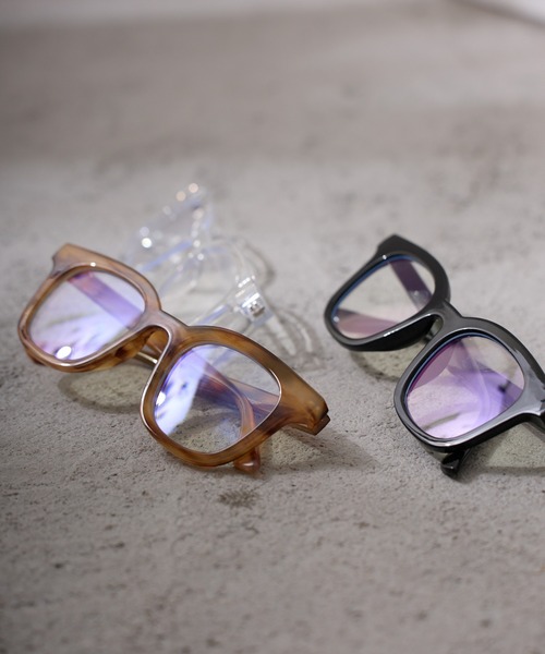 Birthday room(バースデイルーム)の「ブルーライトカットセルフレーム伊達メガネ / blue light cut cell frame glasses(メガネ・レディース・ブラック/ブラウン/クリア・FREE)」の14枚目の写真