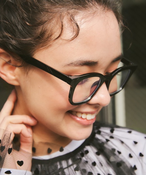 Birthday room(バースデイルーム)の「ブルーライトカットセルフレーム伊達メガネ / blue light cut cell frame glasses(メガネ・レディース・ブラック/ブラウン/クリア・FREE)」の15枚目の写真