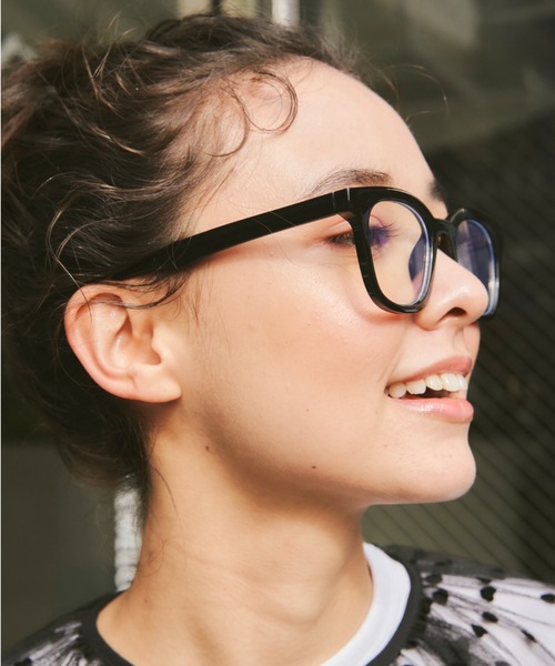 Birthday room(バースデイルーム)の「ブルーライトカットセルフレーム伊達メガネ / blue light cut cell frame glasses(メガネ・レディース・ブラック/ブラウン/クリア・FREE)」の16枚目の写真