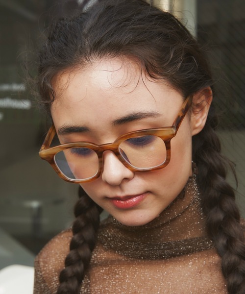 Birthday room(バースデイルーム)の「ブルーライトカットセルフレーム伊達メガネ / blue light cut cell frame glasses(メガネ・レディース・ブラック/ブラウン/クリア・FREE)」の20枚目の写真