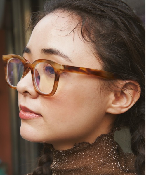 Birthday room(バースデイルーム)の「ブルーライトカットセルフレーム伊達メガネ / blue light cut cell frame glasses(メガネ・レディース・ブラック/ブラウン/クリア・FREE)」の21枚目の写真