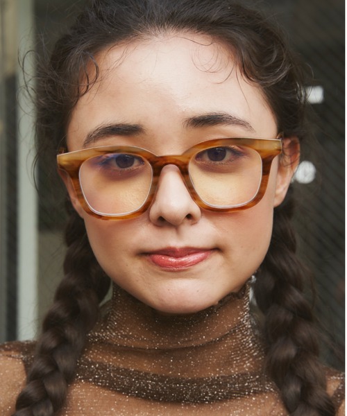 Birthday room(バースデイルーム)の「ブルーライトカットセルフレーム伊達メガネ / blue light cut cell frame glasses(メガネ・レディース・ブラック/ブラウン/クリア・FREE)」の19枚目の写真