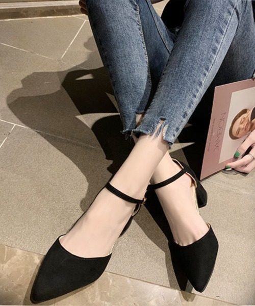 Miniministore(ミニミニストア)の「セパレートストラップ パンプス 結婚式(パンプス・レディース・ブラック/ライトベージュ・24.5cm/23.0cm/24.0cm/22.5cm/23.5cm)」の3枚目の写真