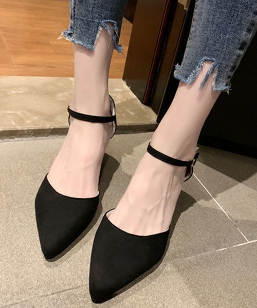 Miniministore(ミニミニストア)の「セパレートストラップ パンプス 結婚式(パンプス・レディース・ブラック/ライトベージュ・24.5cm/23.0cm/24.0cm/22.5cm/23.5cm)」の6枚目の写真