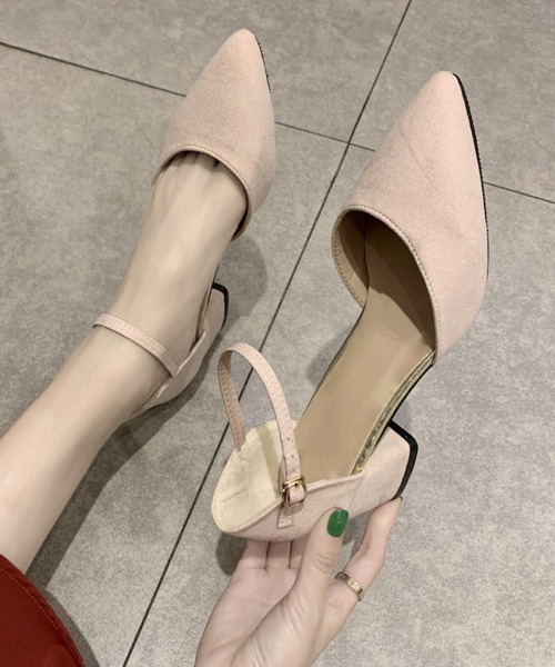 Miniministore(ミニミニストア)の「セパレートストラップ パンプス 結婚式(パンプス・レディース・ブラック/ライトベージュ・24.5cm/23.0cm/24.0cm/22.5cm/23.5cm)」の7枚目の写真