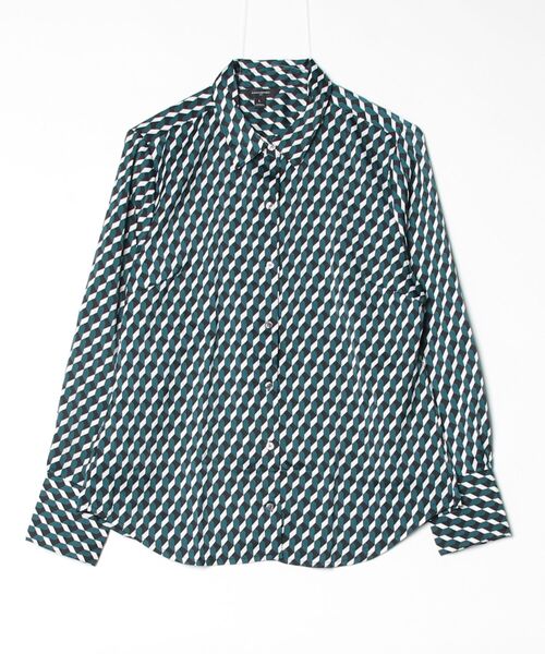 BANANA REPUBLIC FACTORY STORE（バナナリパブリック ファクトリーストア）の「BANANA REPUBLIC FACTORY STORE　　シルキークラシックシャツ（シャツ/ブラウス・レディース・グリーン/ネイビー/ブラック/ホワイト/ブラック系その他/ブラック系その他2/グリーン系その他/ライトブルー/ブルー系その他・S/M/L/XS）」の7枚目の写真