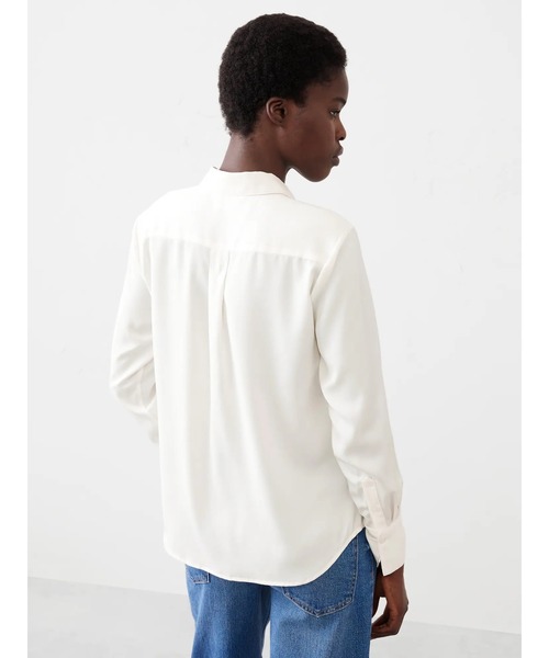 新品未使用】BANANA REPUBLIC サテン ギャザーシャツ サイズ2