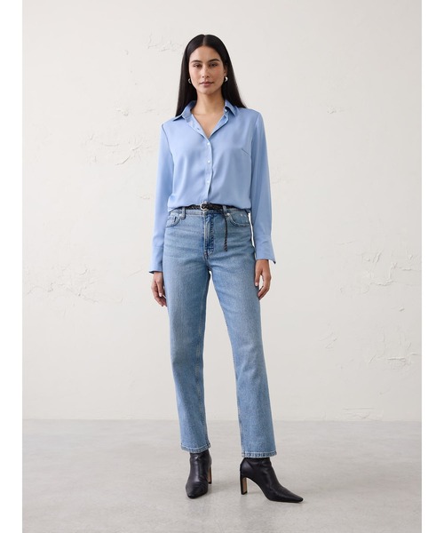 BANANA REPUBLIC FACTORY STORE（バナナリパブリック ファクトリーストア）の「BANANA REPUBLIC FACTORY STORE　　シルキークラシックシャツ（シャツ/ブラウス・レディース・グリーン/ネイビー/ブラック/ホワイト/ブラック系その他/ブラック系その他2/グリーン系その他/ライトブルー/ブルー系その他・S/M/L/XS）」の21枚目の写真