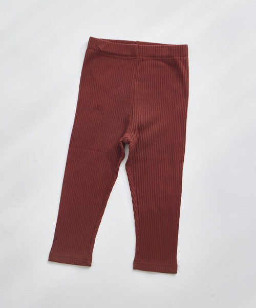 pairmanon（ペアマノン）の「無地 花柄 7分丈 リラックスリブレギンス（レギンス/スパッツ・キッズ・ブルー系その他/パープル/ホワイト系その他/ピンク/テラコッタ/アイボリー/ブラック/イエロー系その他/ライトベージュ/グレイッシュベージュ/ライトイエロー/モカ/ブルー/ピンク系その他/ブラック系その他2/ライトピンク/ブルー系その他2/ブラック系その他/ホワイト系その他2/オレンジ系その他/ブラウン/グリーン系その他/ベージュ・100/110/120/130/140/150/80/90/70）」の7枚目の写真