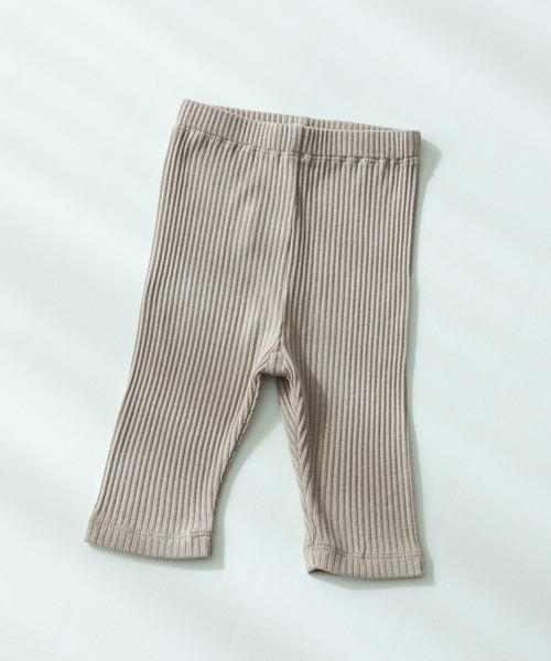 pairmanon（ペアマノン）の「無地 花柄 7分丈 リラックスリブレギンス（レギンス/スパッツ・キッズ・ブルー系その他/パープル/ホワイト系その他/ピンク/テラコッタ/アイボリー/ブラック/イエロー系その他/ライトベージュ/グレイッシュベージュ/ライトイエロー/モカ/ブルー/ピンク系その他/ブラック系その他2/ライトピンク/ブルー系その他2/ブラック系その他/ホワイト系その他2/オレンジ系その他/ブラウン/グリーン系その他/ベージュ・100/110/120/130/140/150/80/90/70）」の12枚目の写真