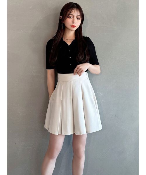 RESEXXY(リゼクシー)の「プリーツデザインミニスカート(スカート・レディース・チャコールグレー/ブラック/アイボリー・FREE)」の7枚目の写真