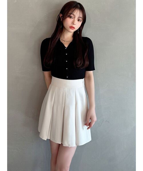 RESEXXY(リゼクシー)の「プリーツデザインミニスカート(スカート・レディース・チャコールグレー/ブラック/アイボリー・FREE)」の8枚目の写真