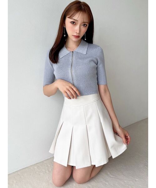 RESEXXY(リゼクシー)の「プリーツデザインミニスカート(スカート・レディース・チャコールグレー/ブラック/アイボリー・FREE)」の9枚目の写真