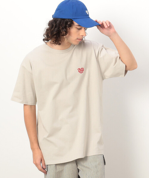 セール】ハートロゴプリント ロング丈半袖Tシャツ（Tシャツ
