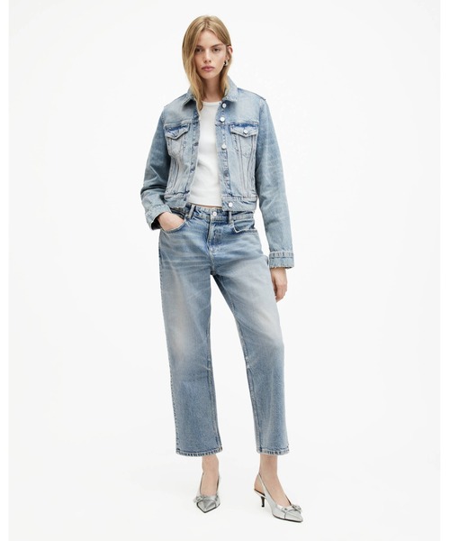 ALLSAINTS(オールセインツ)の「IDA CROPPED STRAIGHT DENIM JEANS | IDA クロップド ストレート デニム ジーンズ(デニムパンツ・レディース・インディゴブルー・24/26/27/25)」の12枚目の写真