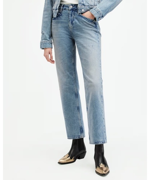 ALLSAINTS(オールセインツ)の「IDA CROPPED STRAIGHT DENIM JEANS | IDA クロップド ストレート デニム ジーンズ(デニムパンツ・レディース・インディゴブルー・24/26/27/25)」の19枚目の写真