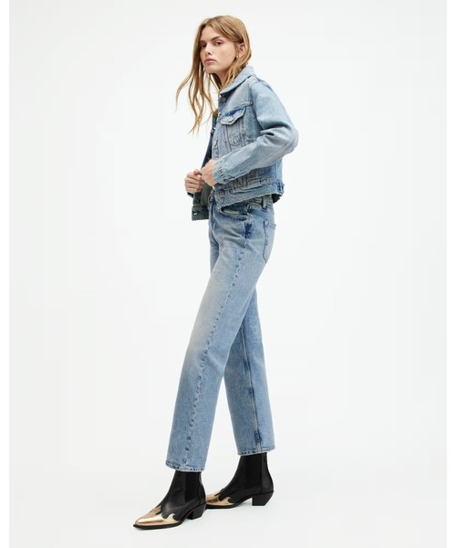 ALLSAINTS(オールセインツ)の「IDA CROPPED STRAIGHT DENIM JEANS | IDA クロップド ストレート デニム ジーンズ(デニムパンツ・レディース・インディゴブルー・24/26/27/25)」の17枚目の写真