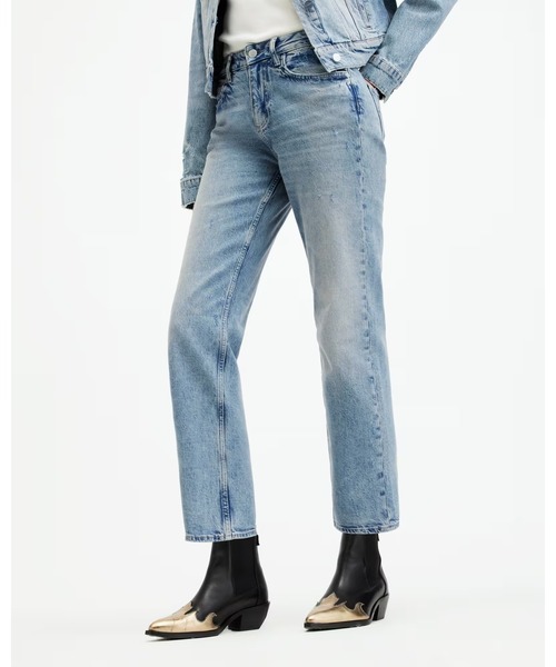 ALLSAINTS(オールセインツ)の「IDA CROPPED STRAIGHT DENIM JEANS | IDA クロップド ストレート デニム ジーンズ(デニムパンツ・レディース・インディゴブルー・24/26/27/25)」の16枚目の写真