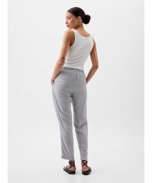 GAP(ギャップ)の「ミッドライズ リネン混 ストライプイージーパンツ(その他パンツ・レディース・ネイビー/ブラック・XS/XXS/L/S/M)」の3枚目の写真