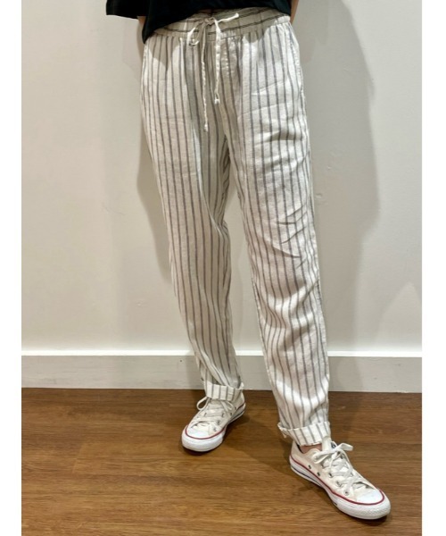 00s OLD GAP マルチストライプ リネン スラックス ワイド ホワイト 00s OLD GAP マルチストライプ リネン スラックス ワイド