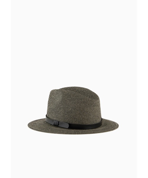 EMPORIO ARMANI（エンポリオアルマーニ）の「【エンポリオ アルマーニ】ツートンウーブンハット ペーパーヤーン（ハット・レディース・ブラウン/ブラック・57/58cm）」の5枚目の写真