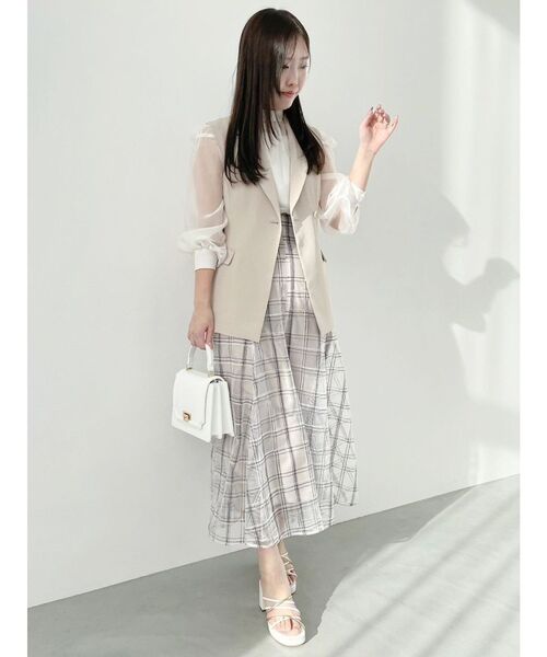 MERCURYDUO（マーキュリーデュオ）の「バイカラーワンポイントパールストラップヒールサンダル（サンダル・レディース・オフホワイト/ブラック・36/38）」の12枚目の写真